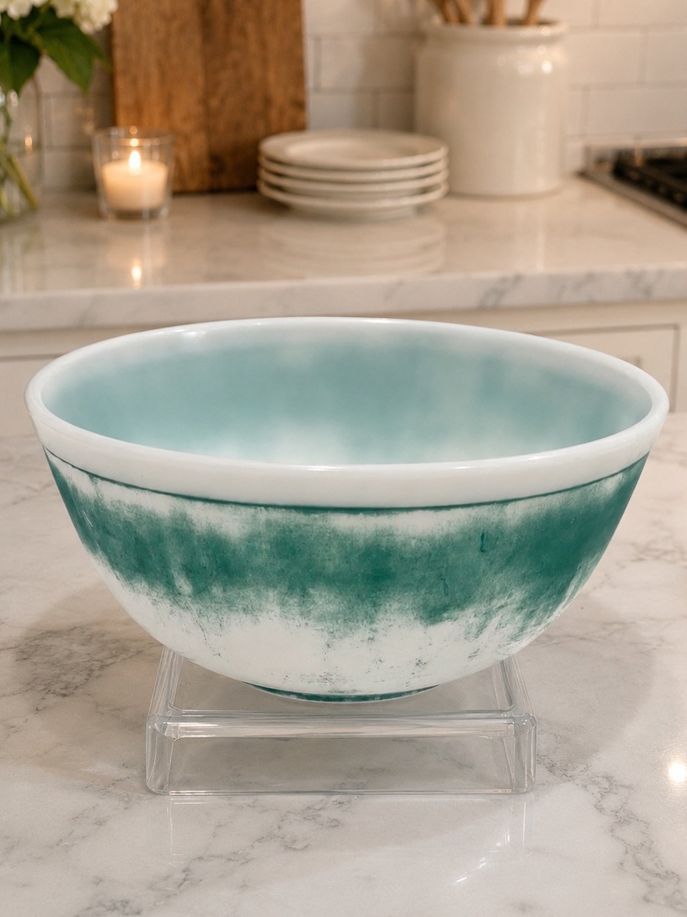 Vintage Pyrex 403 2.5Qt Green Mixing Bowl | Second Largest Nesting Bowl | Fair